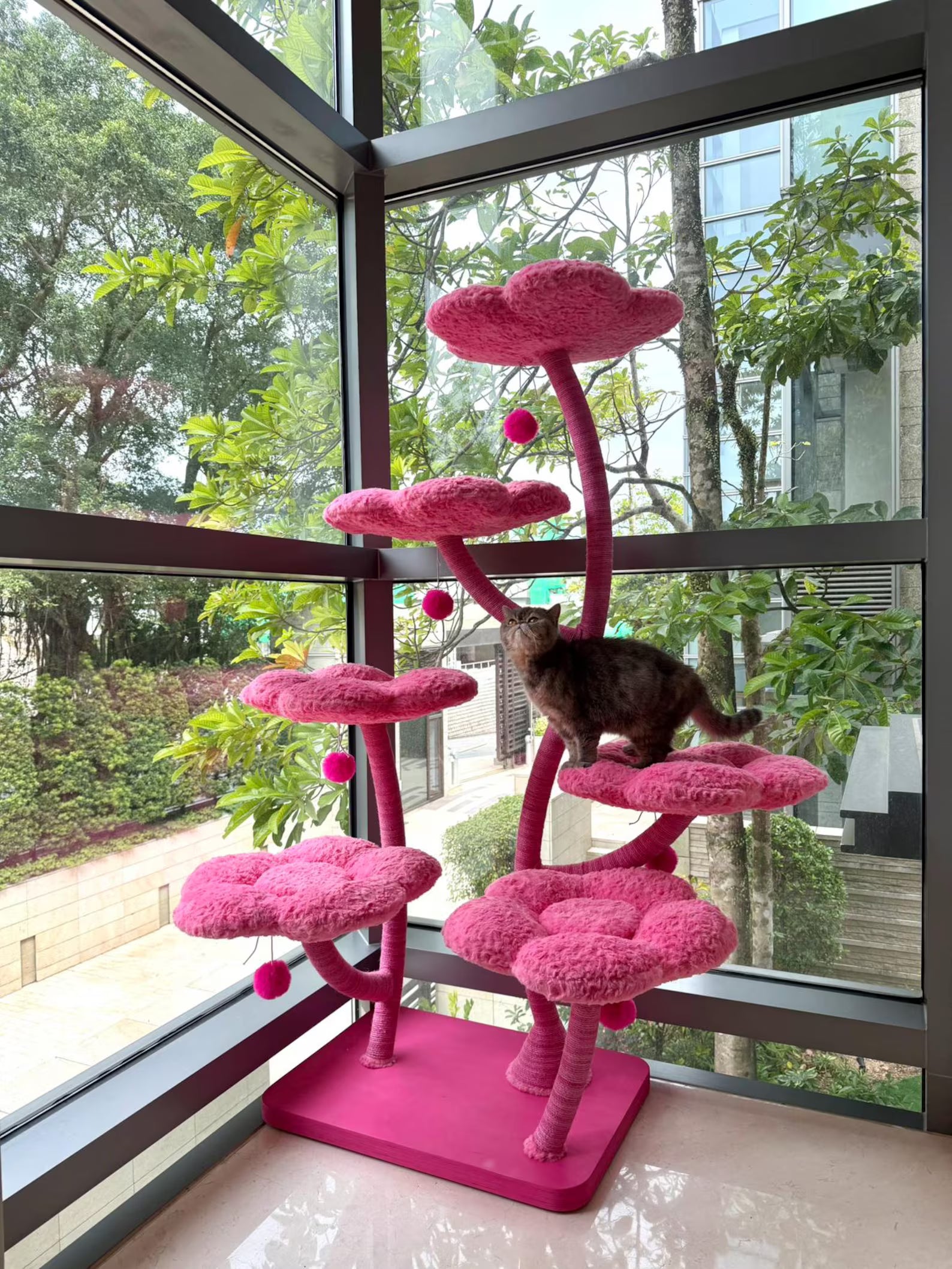Ma boutique Cat trees Elysian Pink Princess Flower Cat Tree