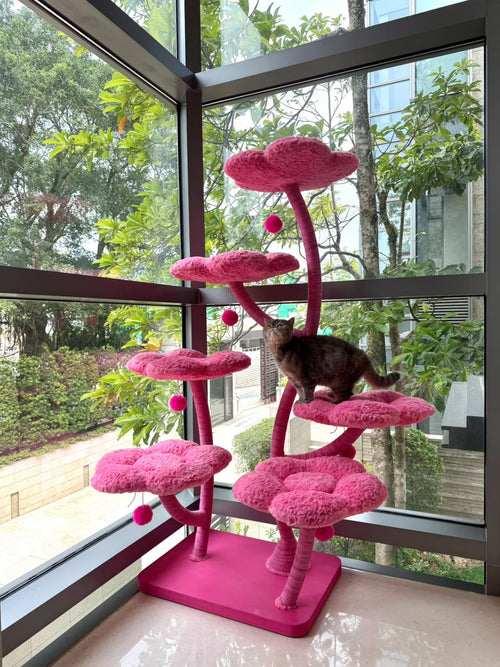 Ma boutique Cat trees Elysian Pink Princess Flower Cat Tree