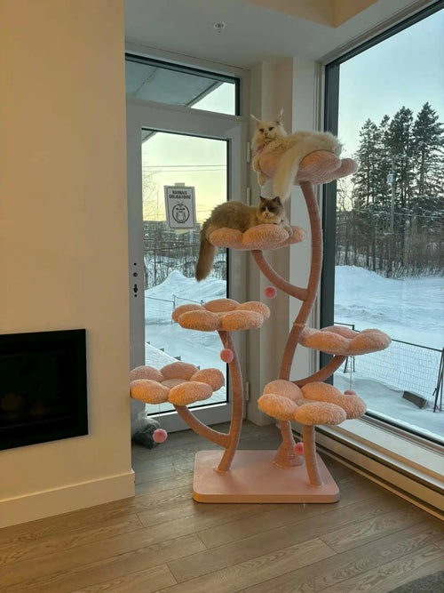 Elysian Pink Flower Cat Tree - PetParadiseCA