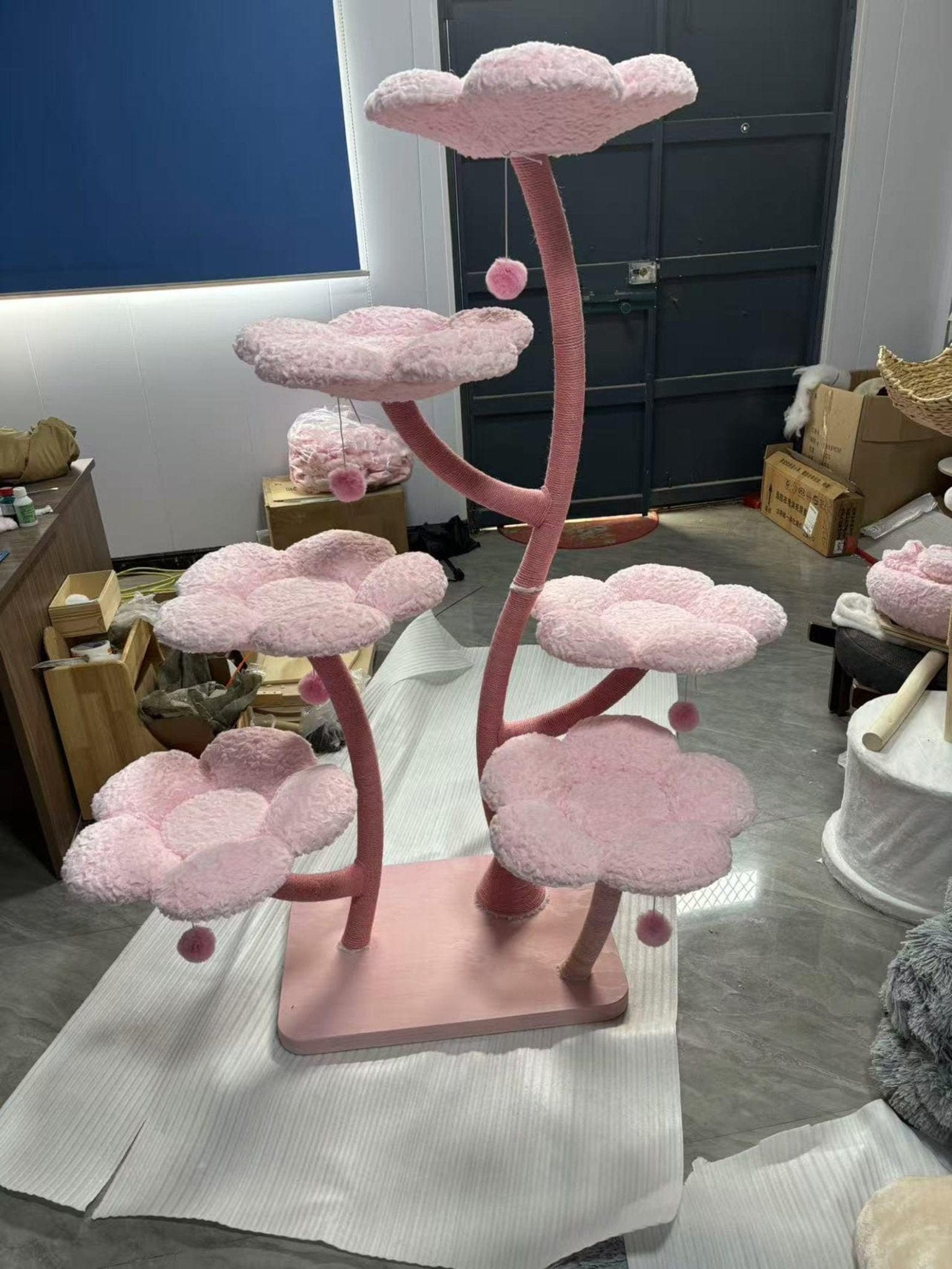 Ma boutique Cat trees Cherry Blossom Pink Elysian Pink Flower Cat Tree
