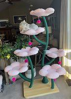 Ma boutique Cat trees Elysian Pink and Green Flower Cat Tree