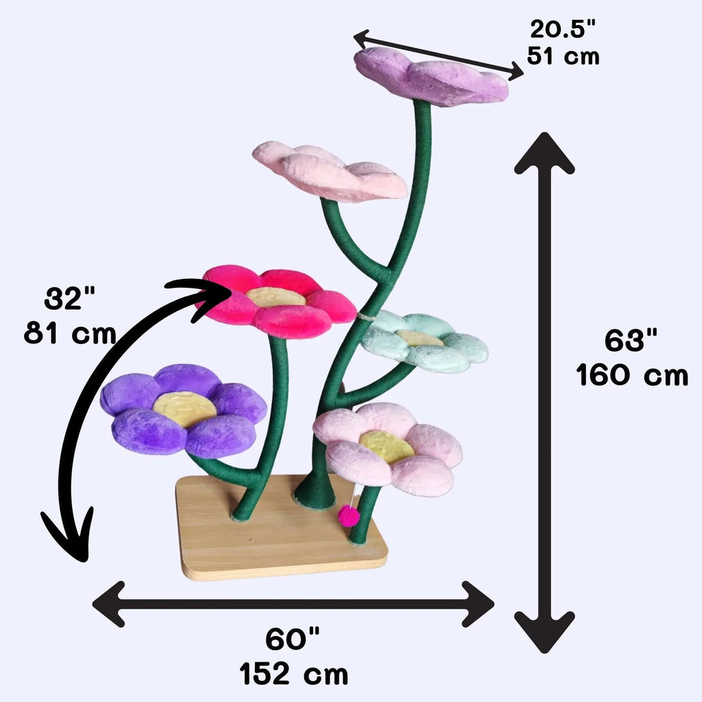 Ma boutique Cat trees Elysian Pink Flower Cat Tree