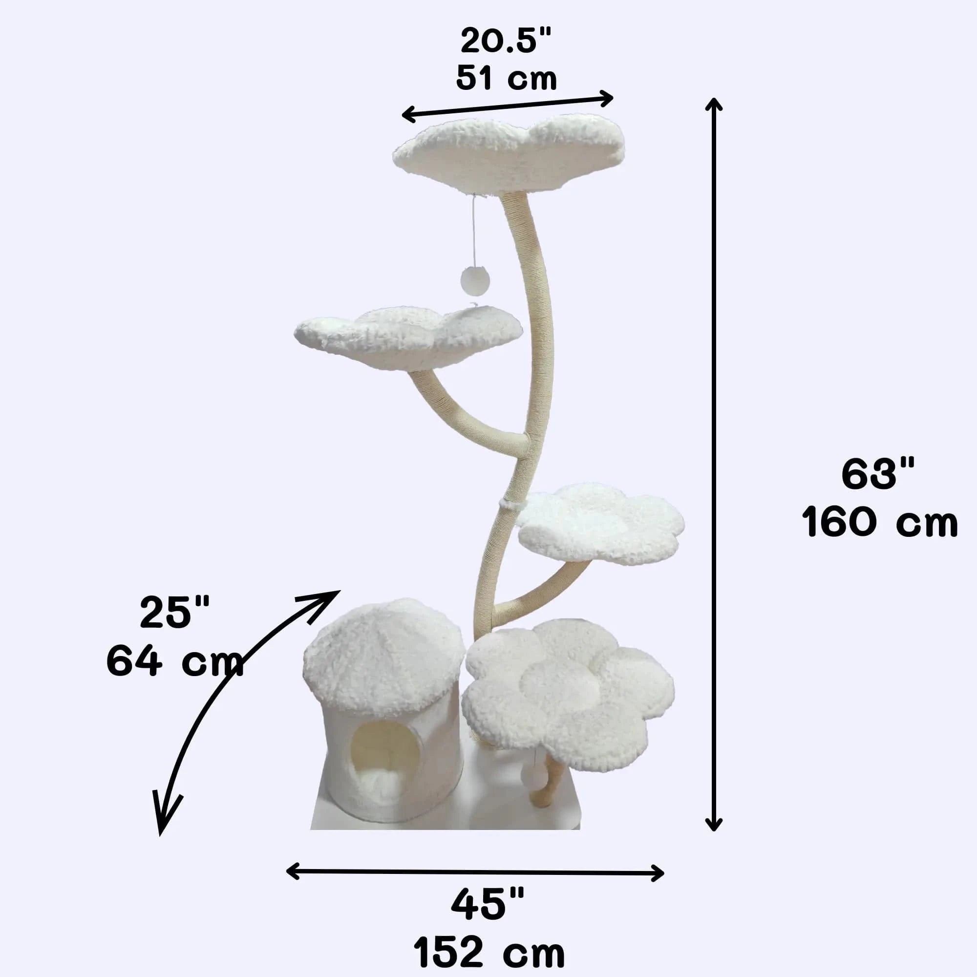 Ma boutique Cat trees Eve Pink Floral Princess Tower for Cats