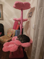 Ma boutique Cat trees Eve Pink Floral Princess Tower for Cats