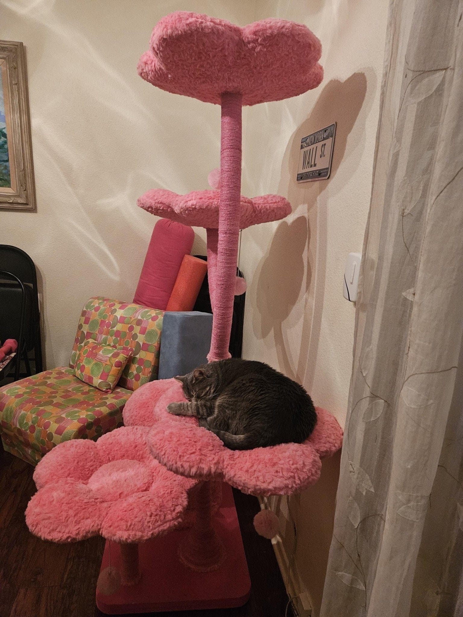 Ma boutique Cat trees Eve Pink Floral Princess Tower for Cats