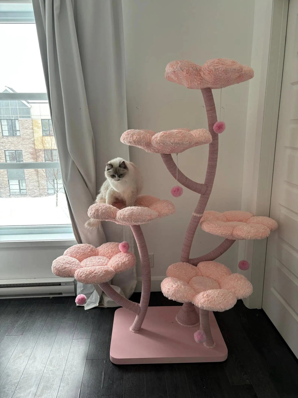 Ma boutique Cat trees Peach Bloom Elysian Pink Flower Cat Tree