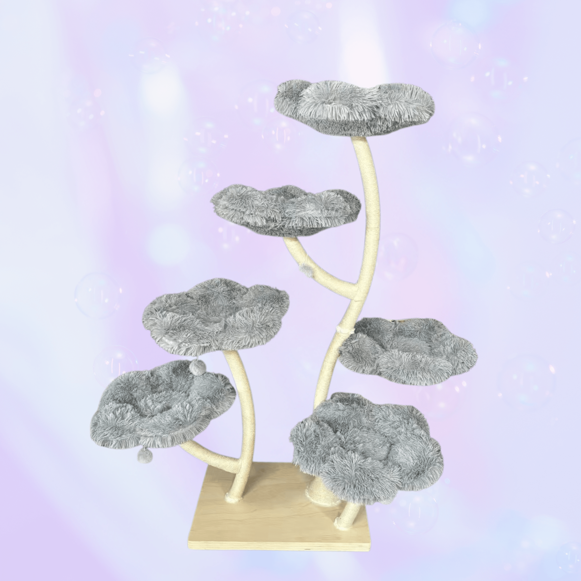 Meowera Cat trees Beige Elysian Grey Flower Cat Tree