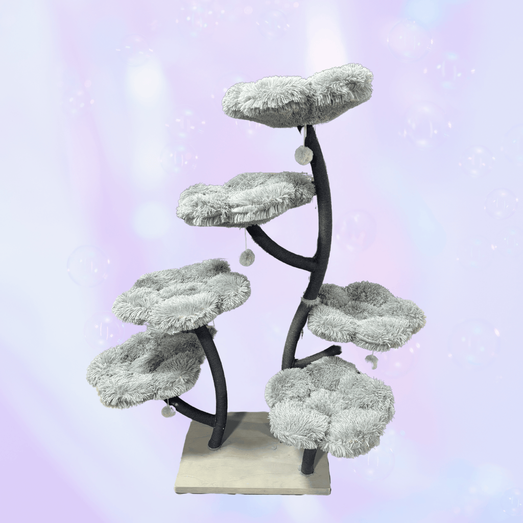 Meowera Cat trees Elysian Grey Flower Cat Tree