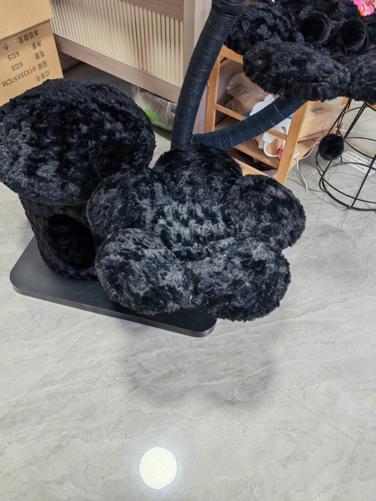 Meowera Cat trees Eve Gothic Black Flower Cat Tree