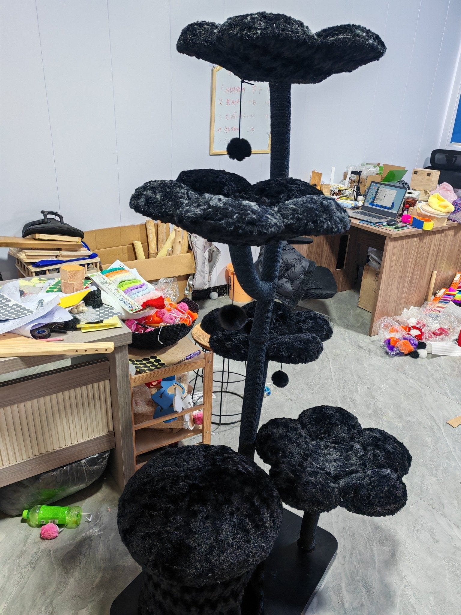 Meowera Cat trees Eve Gothic Black Flower Cat Tree