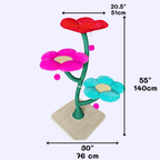 Meowera Cat trees Nebula Grey Floral Cat Tree