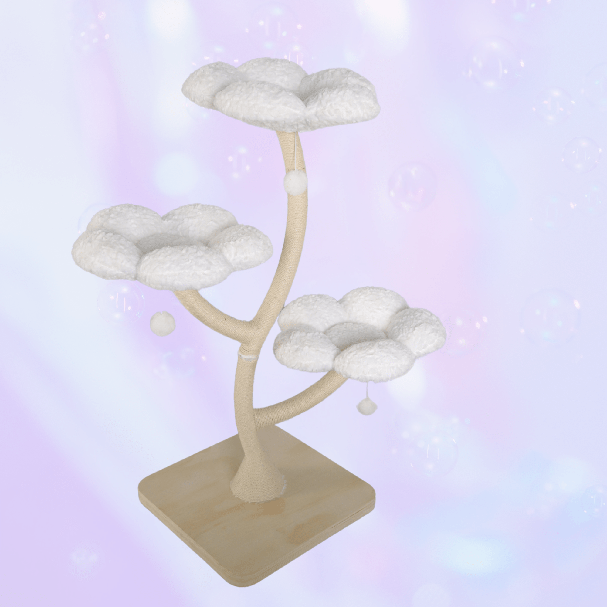 Meowera Cat trees Nebula White Flower Cat Tree