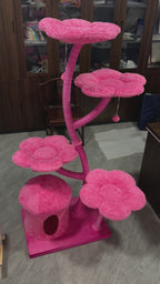 Eve Pink Floral Princess Tower for Cats
