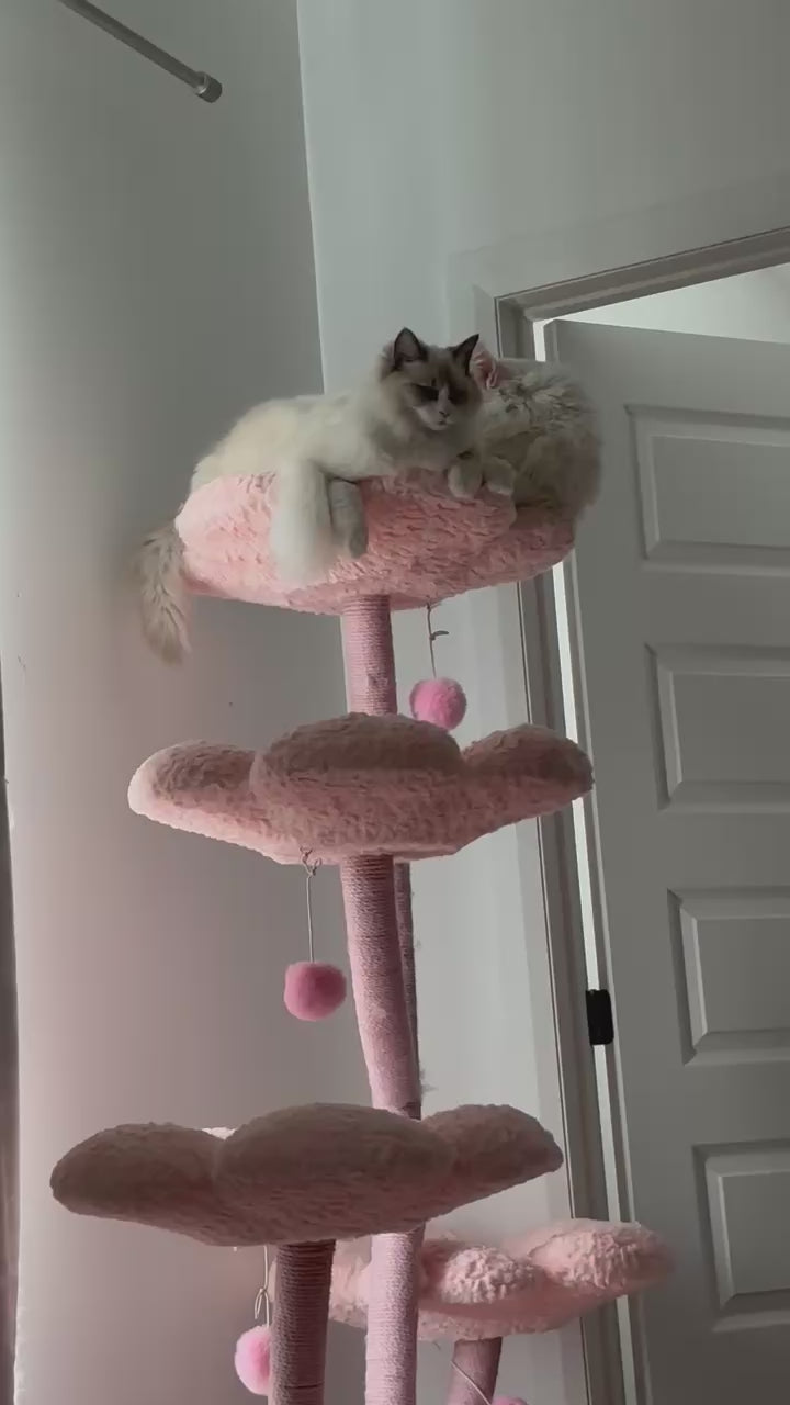 Elysian Pink Flower Cat Tree
